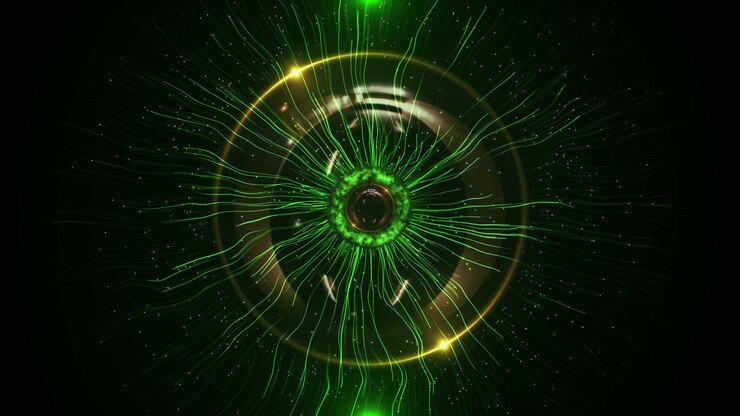Green Energy Eye Un diseño de arte digital futurista