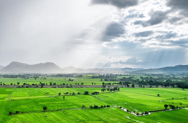 Green Field Mountain in der Regenzeit