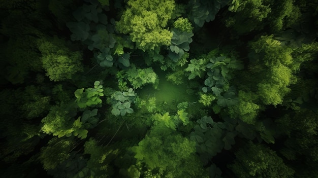 Green Forest Drone view A beleza da natureza selvagem