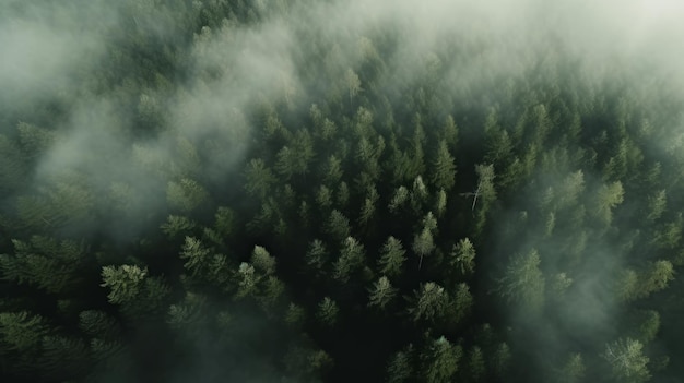 Green Forest Drone view A beleza da natureza selvagem