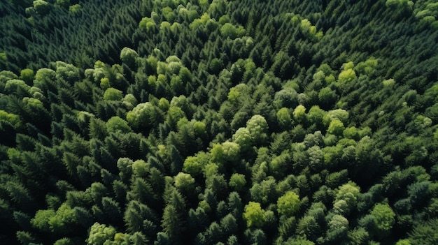 Green Forest Drone view A beleza da natureza selvagem