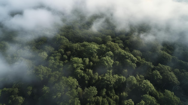 Green Forest Drone view A beleza da natureza selvagem