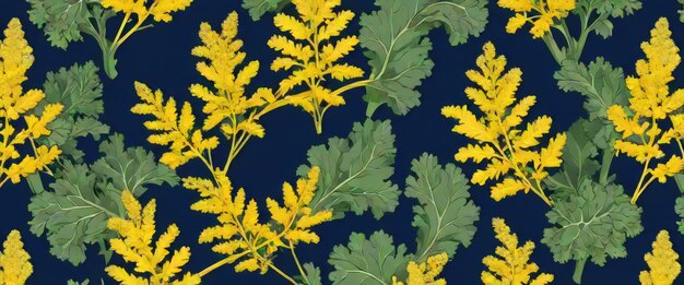 Green Kale Crunch Vibrant Goldenrod Navy Abstract El diseño del papel tapiz es muy sencillo.