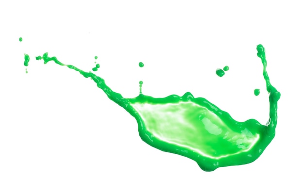 Foto green matcha milk tea derramar queda explosão no ar green matcha milk tea derrame salpico em forma forma linha como cor de pintura fundo branco isolado movimento de congelamento de obturador de alta velocidade