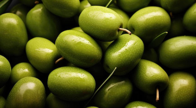 Foto green olives background