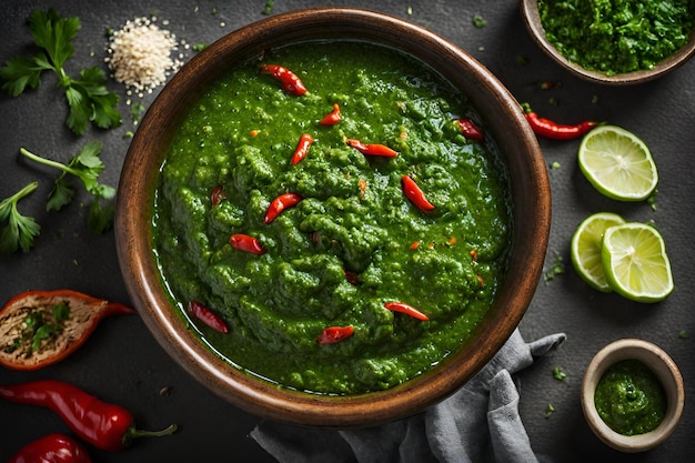 Foto green paste spice image