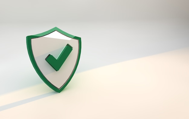 Foto green shield security. conceito de segurança de privacidade