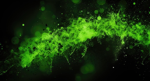 Green Splatter Una impresionante ilustración digital de fondo abstracto con pintura verde neón