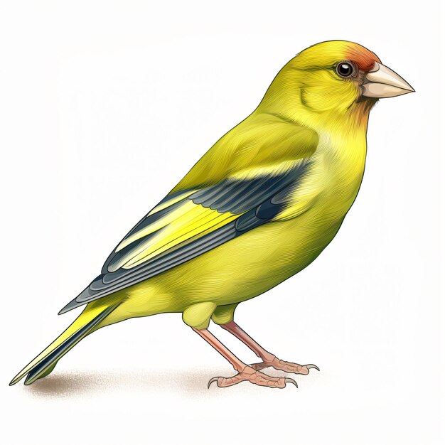 Foto greenfinch clipart isolado em fundo branco