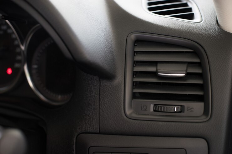 Foto grelha de ventilação de ar condicionado em um carro moderno
