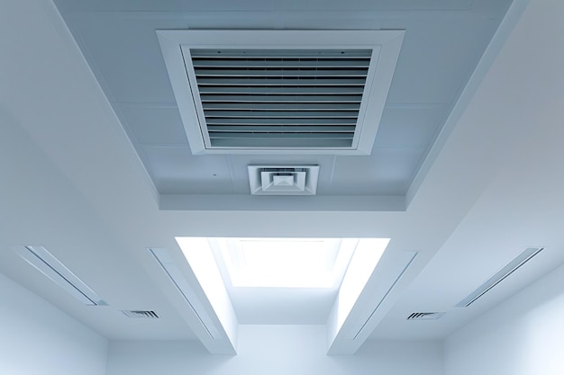 Grelha doméstica ventilada Grelha branca para ventilação forçada no interior de apartamentos ou casas