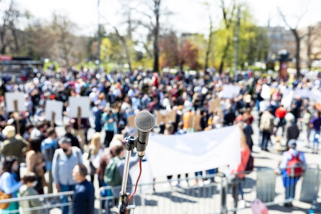 Greve de desemprego manifestação pública ou protesto anti-governo