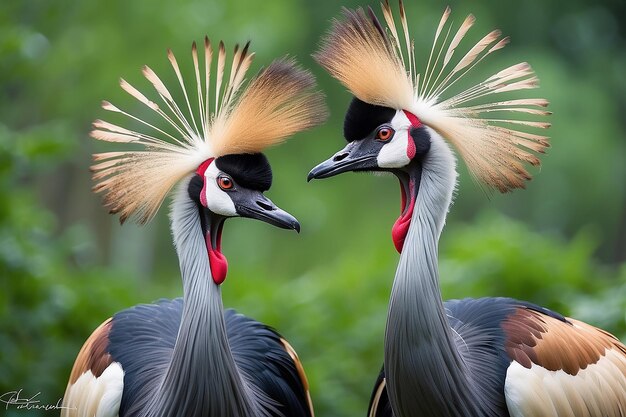 Grey Crowned Crane, der Nationalvogel Ugandas