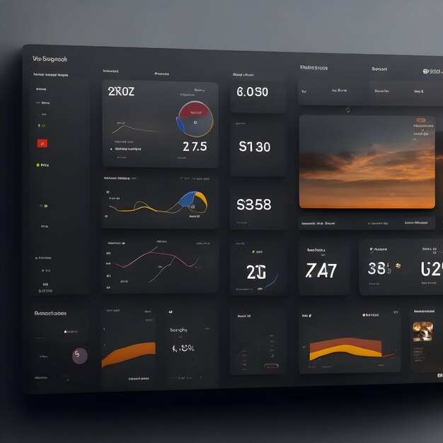 Grid-basiertes Dashboard-Layout mit UXUI-Prinzipien