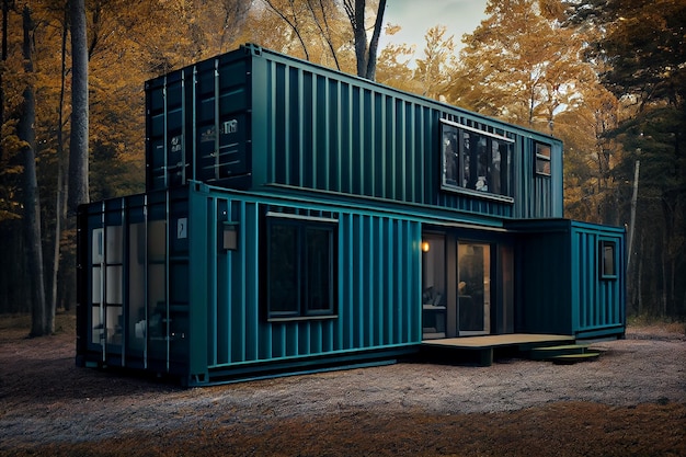 Grid Shipping Container Home Generative AI