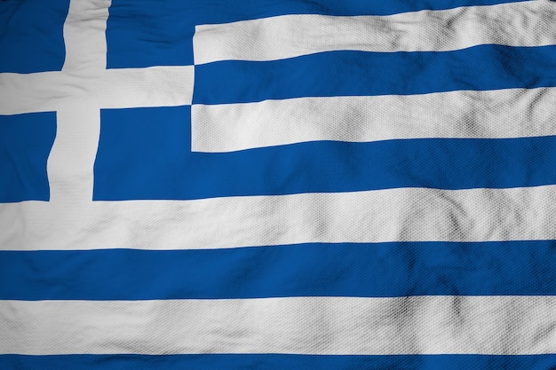 Griechische Flagge in 3D-Rendering