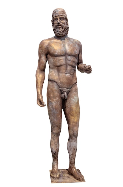 Foto griechische statue isoliert