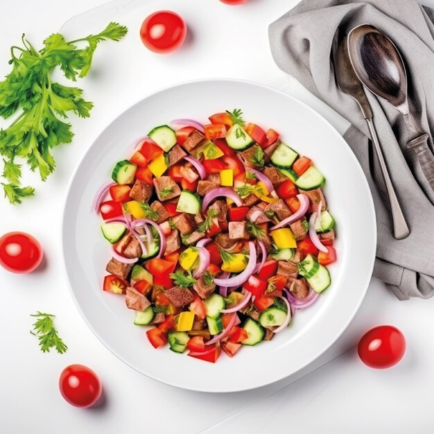 griechischer Salat, gesundes Dressing