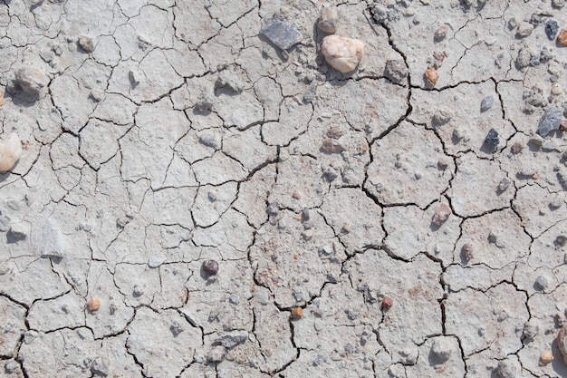 Grieta de barro, textura de fondo agrietado marrón o fondo