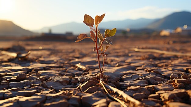 Foto grietas secas en la tierra grave escasez de agua