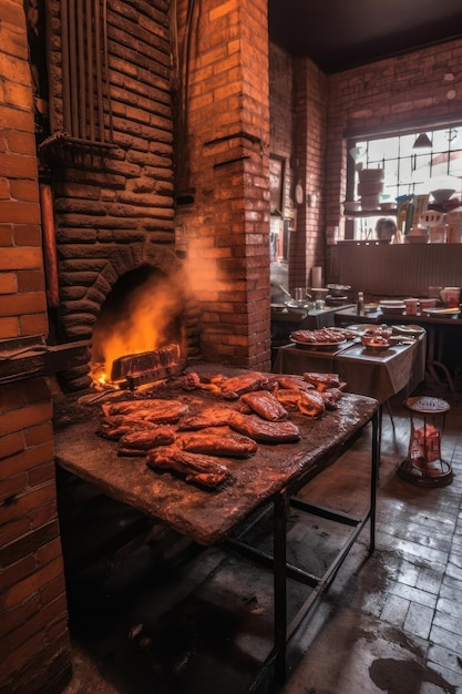 Grill aus einer Küche eines argentinischen Restaurants