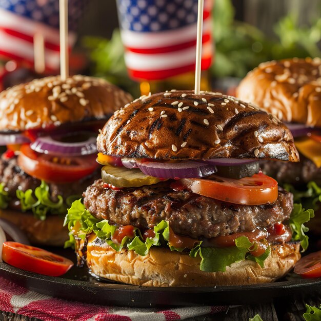 Grillburger am vierten Juli