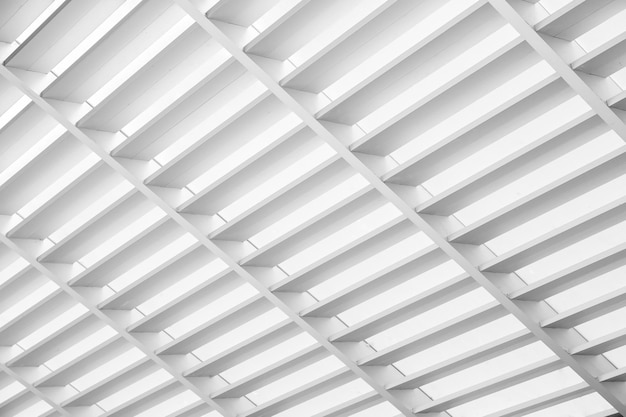 Gris blanco moderno de estructura de techo de metal de edificio moderno