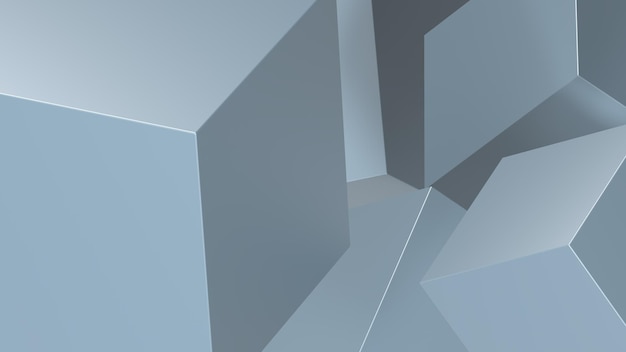 gris cubos formas fondo mínimo resumen composición iluminación 3d render