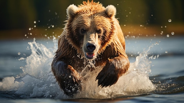 Grizzlybär beim Angeln in Katmai