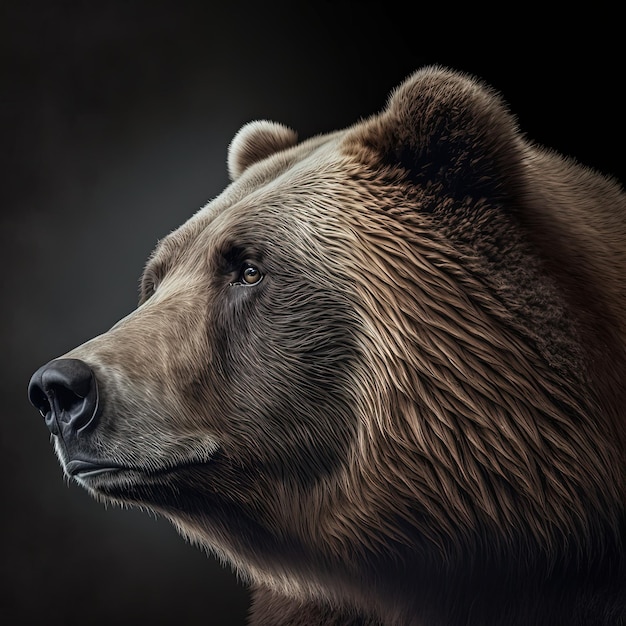 Grizzlybär-Porträt ultra realistisch Generative Ai