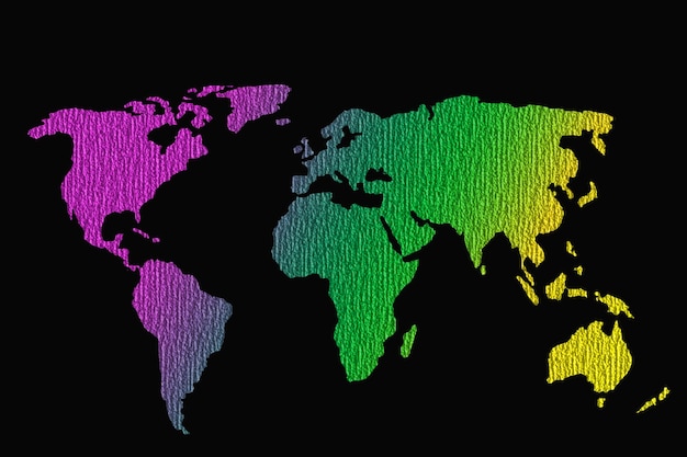 Grob skizzierte Weltkarte als globale Geschäftskonzepte