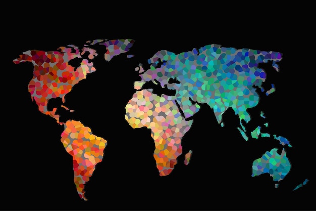 Grob skizzierte Weltkarte als globale Geschäftskonzepte