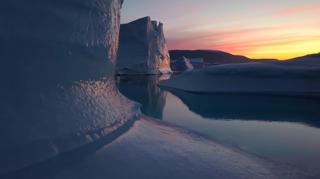 Groenlândia Iceberg Viagens Oceano Neve