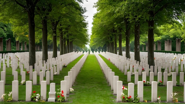 Groesbeek Cementerio de Guerra Canadiense Un cementerio militar de la Segunda Guerra Mundial en los Países Bajos Concepto Historia militar Memoriales de la segunda guerra mundial Países Bajos Soldados canadienses