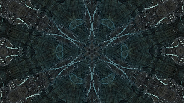 Groonge Kaleidoskop in dunklem bräunlichem Grau und weichem Blau.