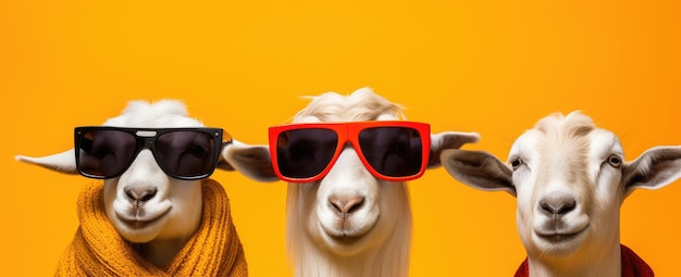 Groovy Goats en sombras Un giro colorido en la IA generativa de la granja chic