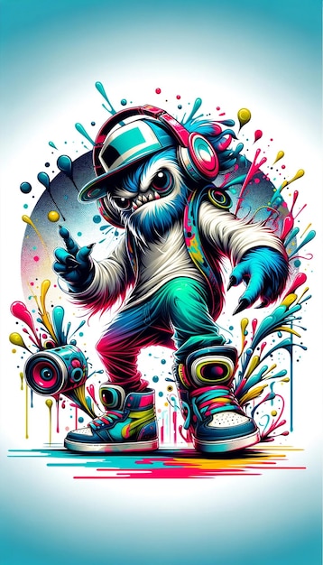 Groovy Monster DJ Spinning Beats (Montanha Groovy) (em inglês)