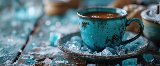 Große blaue Tasse, umgeben von weißem HD-Hintergrundbild, Desktop-Hintergrundbild