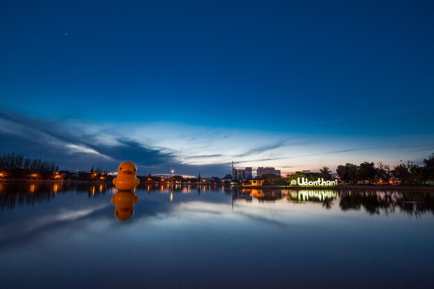 Große Ente in Nong Prajak Udon Thani Thailand.