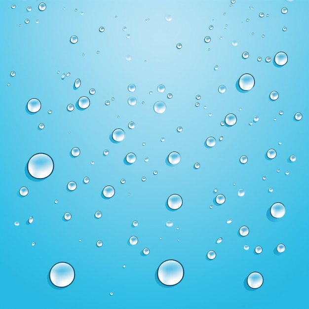 Große Wassertropfen auf blauem Hintergrund Ort für die Produktplatzierung