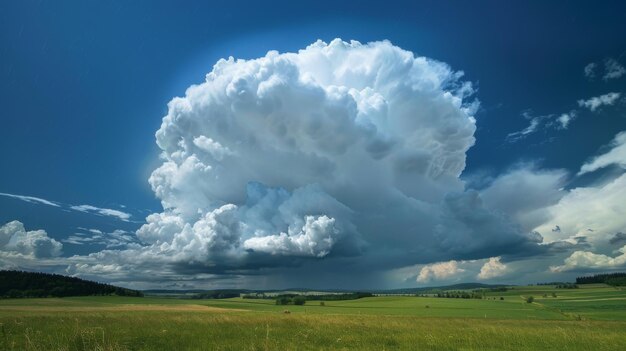 Große Wolke über dem Feld