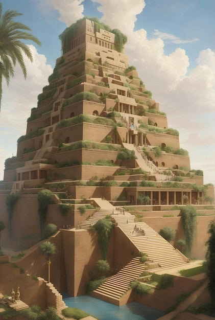 Große Ziggurat mit den hängenden Gärten Babylons