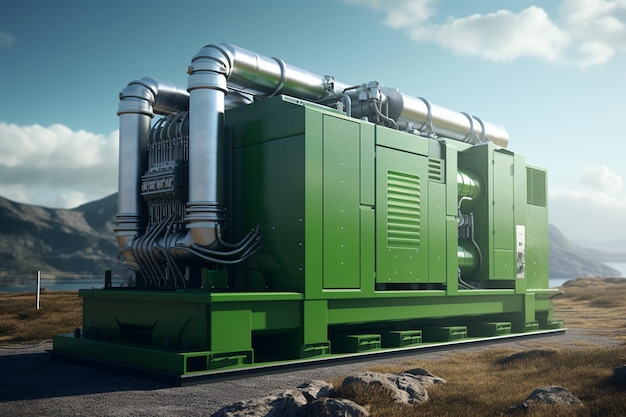 Großer moderner Generator für saubere Energie