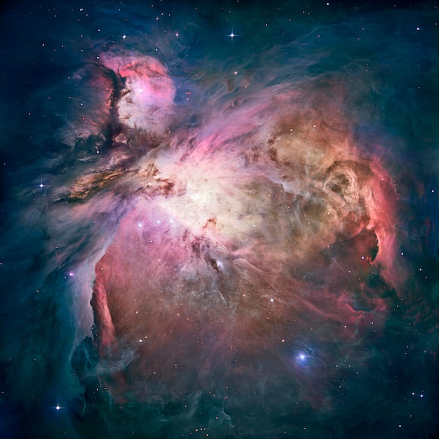 Großer Nebel im Orion, Messier 42. Elemente dieses Bildes, bereitgestellt von der NASA. Retuschiertes Bild.