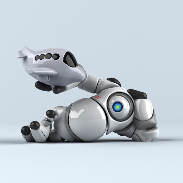 Großer Roboter - 3D-Illustration