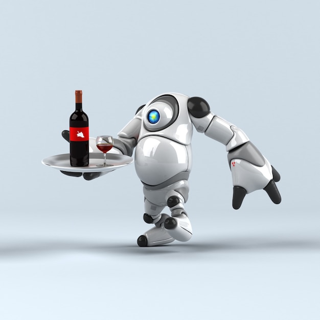 Großer Roboter - 3D-Illustration