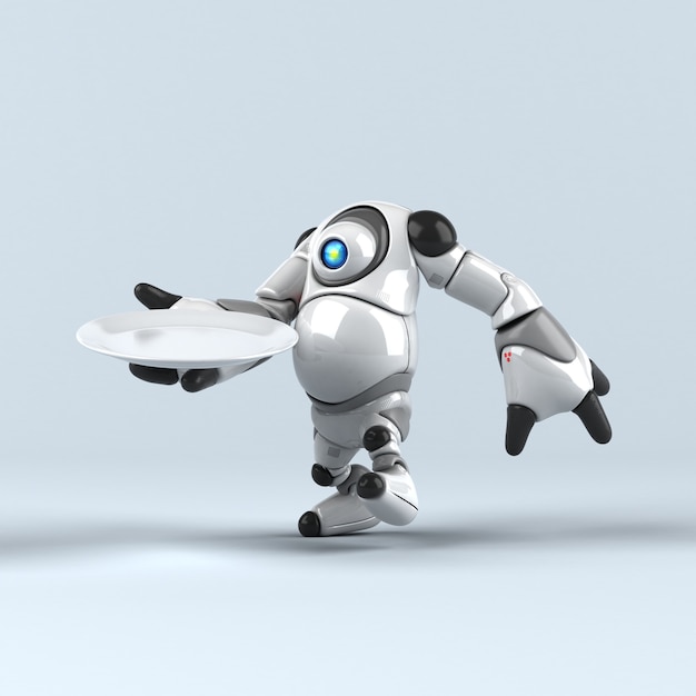 Foto großer roboter - 3d-illustration