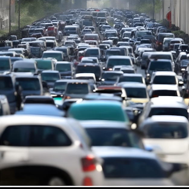 Großer Stau auf einer Autobahn