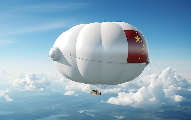 Großer weißer chinesischer Spionageballon bereitet sich darauf vor, über generative KI zu fliegen