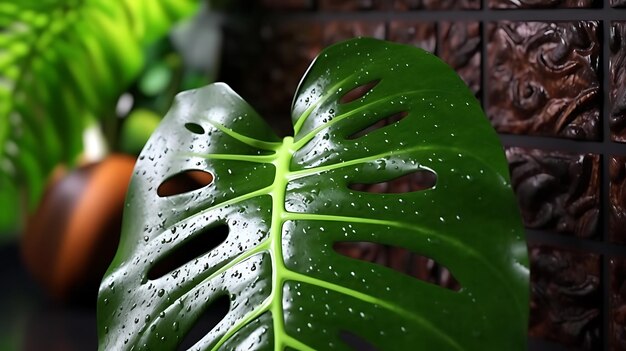 Großes Monstera-Blatt